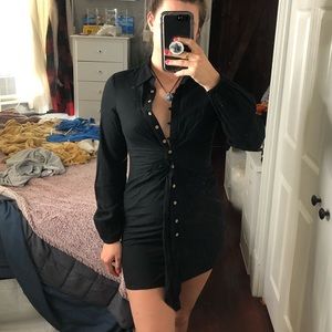 NWOT Free People Button-Up Mini Sleeved Dress